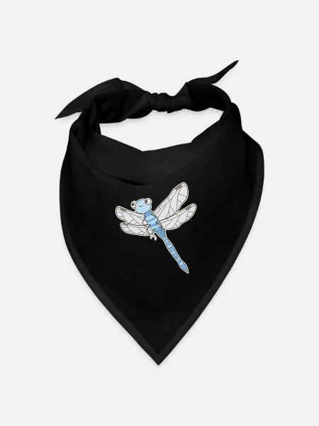 Libelle - Bandana Dreieckstuch - Schwarz