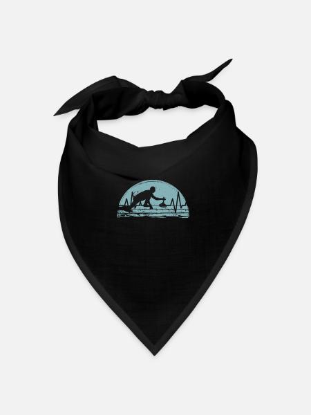 Eisstock Stockschiessen Eisstockschießen - Bandana Dreieckstuch - Schwarz