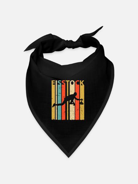 Eisstock Stockschiessen Eisstockschießen - Bandana Dreieckstuch - Schwarz
