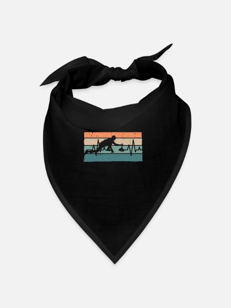 Eisstock Stockschiessen Eisstockschießen - Bandana Dreieckstuch - Schwarz
