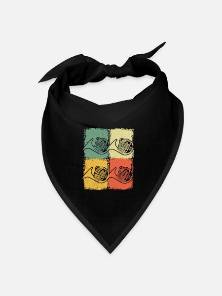 Waldhorn Waldhornspieler Waldhornist - Bandana Dreieckstuch - Schwarz