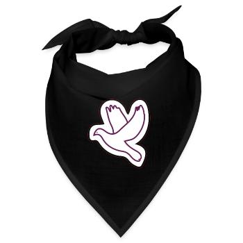 Vogel - Bandana Dreieckstuch - Schwarz - Vorne