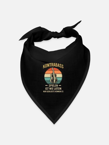 Kontrabass Kontrabassspieler Kontrabassist - Bandana Dreieckstuch - Schwarz