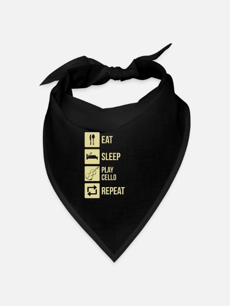 Cello Cellospieler Cellist - Bandana Dreieckstuch - Schwarz