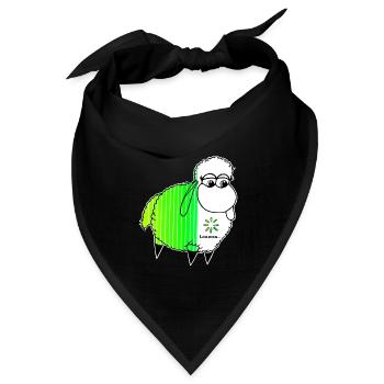 Wolly Sheepling Ladebalken-Schaf Gaming - Bandana Dreieckstuch - Schwarz - Vorne