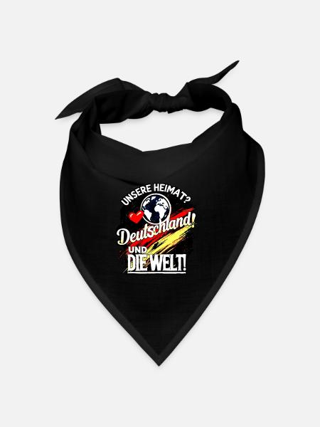 Unsere Heimat - Bandana Dreieckstuch - Schwarz