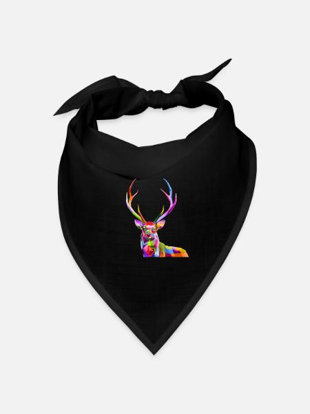 Hirsch - Bandana Dreieckstuch - Schwarz