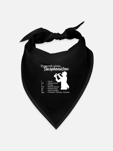 Dynamik eines Saxophonisten - Bandana Dreieckstuch - Schwarz
