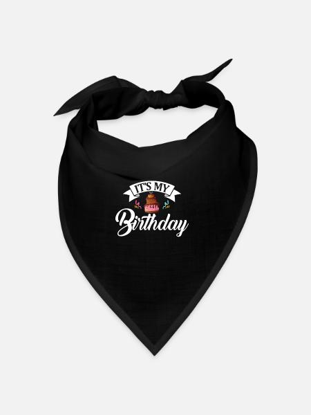 Es ist mein geburtstag - Birthday - Bandana Dreieckstuch - Schwarz