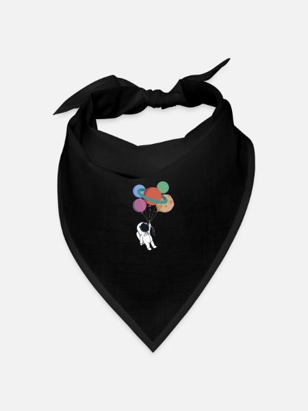 Space Baloons - Bandana Dreieckstuch - Schwarz