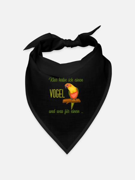 Papagei Motiv mit lustigem Spruch - Bandana Dreieckstuch - Schwarz