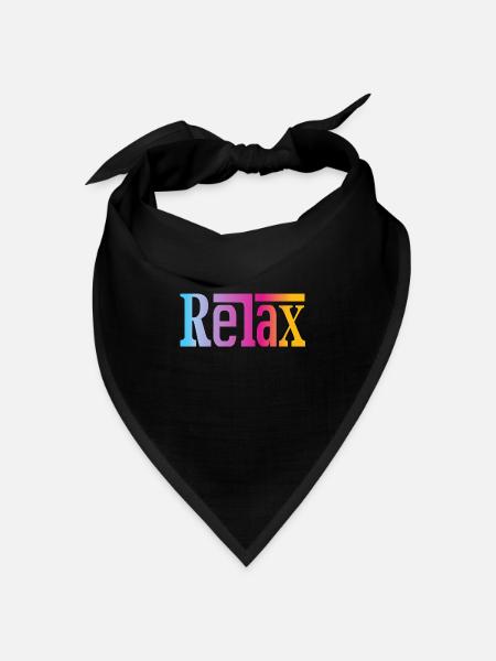 Relax - Bandana Dreieckstuch - Schwarz