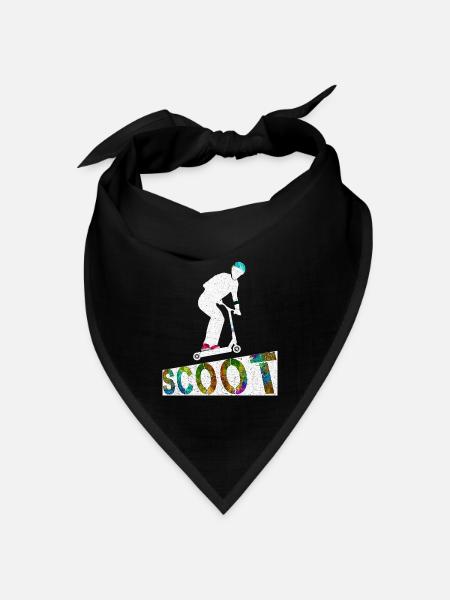 Stunt Scooter Skatehalle Training - Bandana Dreieckstuch - Schwarz