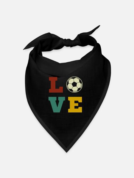 Fußball Fussball Fußballer Fußballspieler Trainer - Bandana Dreieckstuch - Schwarz