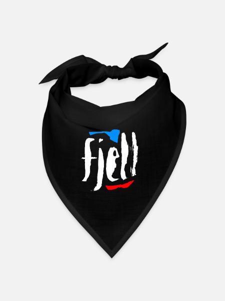 Berg (Fjell) Norwegisch - Bandana Dreieckstuch - Schwarz