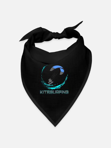 Kitesurfing - Bandana Dreieckstuch - Schwarz