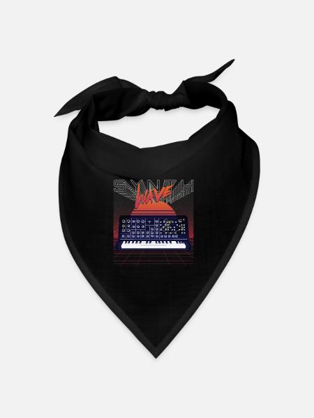 Synthesizer Tonstudio Waveform Synthese Elektro - Bandana Dreieckstuch - Schwarz