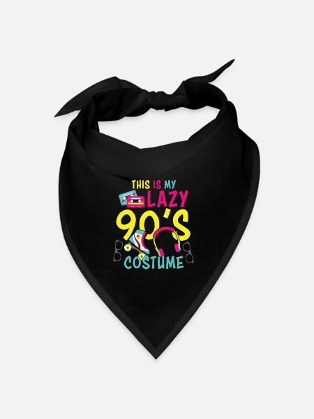 90er - Bandana Dreieckstuch - Schwarz