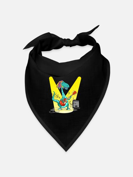 Dino Rasta Cool #2 - Bandana Dreieckstuch - Schwarz