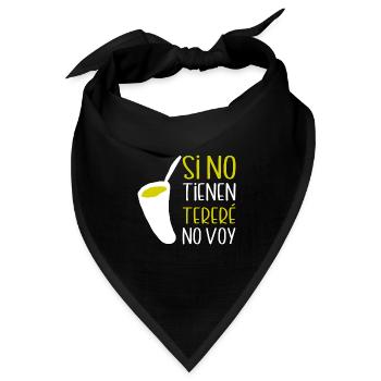 Paraguayan Guarani Terere - Bandana Dreieckstuch - Schwarz - Vorne