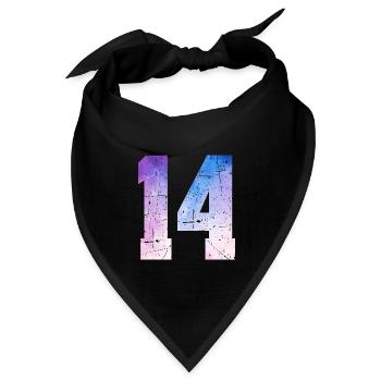 Ausgabe 14 – 14. Jubiläumsgeschenk - Bandana Dreieckstuch - Schwarz - Vorne
