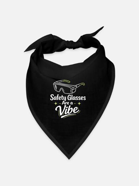 Schutzbrillen-Vibe | Labor Sicherheit - Bandana Dreieckstuch - Schwarz
