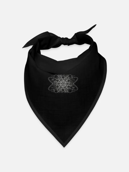 Stammes-giometrie - Bandana Dreieckstuch - Schwarz