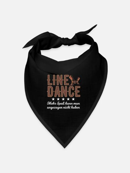 Linedance Spaß - Bandana Dreieckstuch - Schwarz