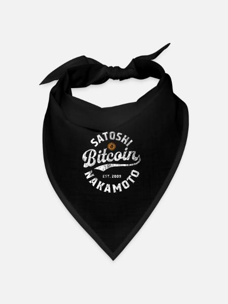 Bitcoin - We love Crypto - Bandana Dreieckstuch - Schwarz