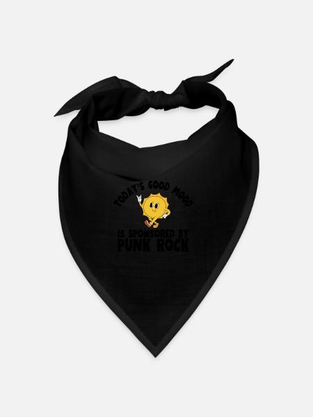 Cute Retro Vintage Funny Punk Rock - Bandana Dreieckstuch - Schwarz