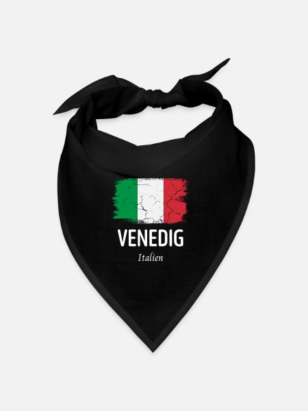 Venedig - Bandana Dreieckstuch - Schwarz