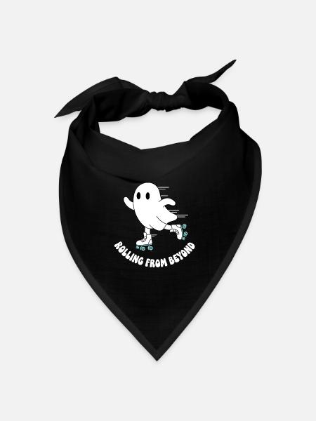 Geist auf Rollschuhen - Bandana Dreieckstuch - Schwarz