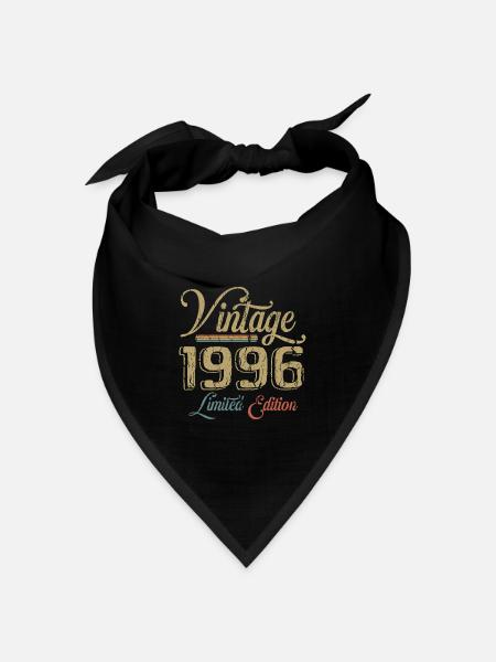 Vintage 1996 Limited Edition Geburtsjahrgang 1996 - Bandana Dreieckstuch - Schwarz