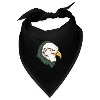 Eagle Head - Bandana Dreieckstuch - Schwarz - Vorne