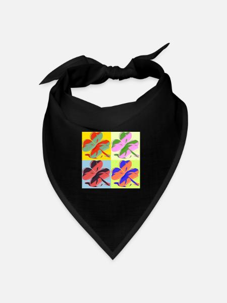 Kleeblatt - Bandana Dreieckstuch - Schwarz
