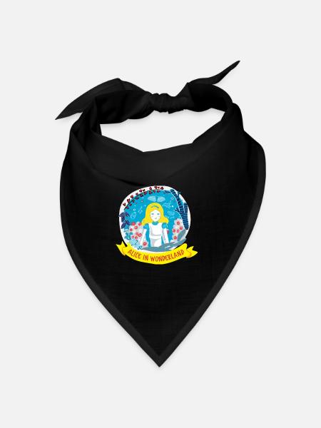 ALICE IN WONDERLAND - Bandana Dreieckstuch - Schwarz
