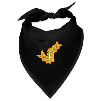 Giftiger Skolopender Hundertfüsser als Krabbeltier - Bandana Dreieckstuch - Schwarz - Vorne
