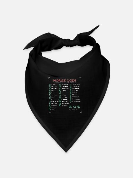 Morse Code Amateurfunker Funkamateur - Bandana Dreieckstuch - Schwarz