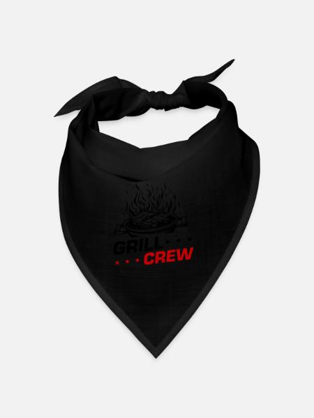 Grill Crew Grillen - Bandana Dreieckstuch - Schwarz