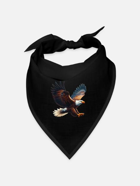 Adler - Bandana Dreieckstuch - Schwarz