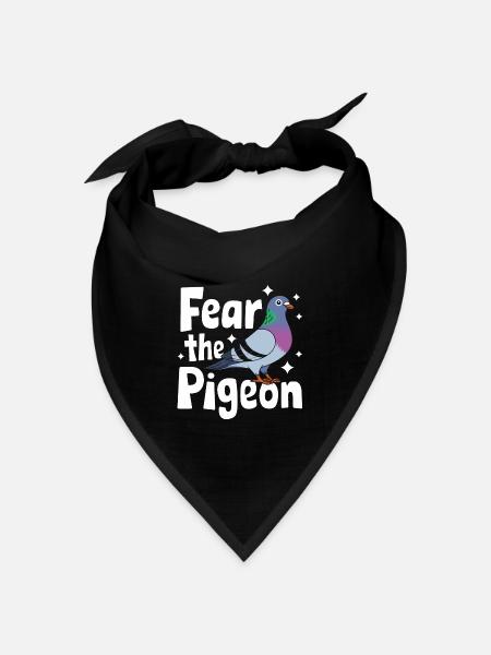 Taube Tauben Tier Vogel - Bandana Dreieckstuch - Schwarz