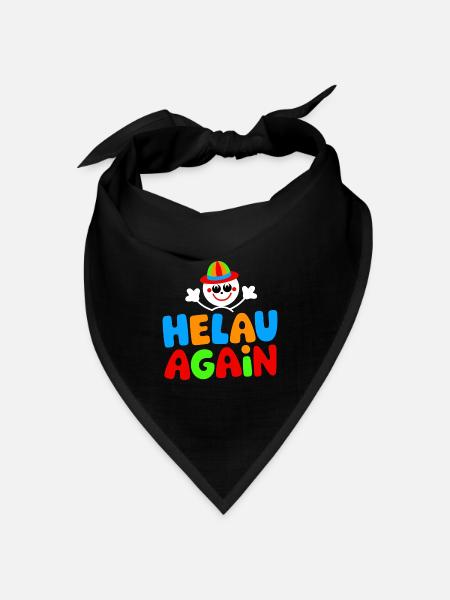 Karneval Düsseldorf Mainz Helau Clown Kostüm Fun - Bandana Dreieckstuch - Schwarz