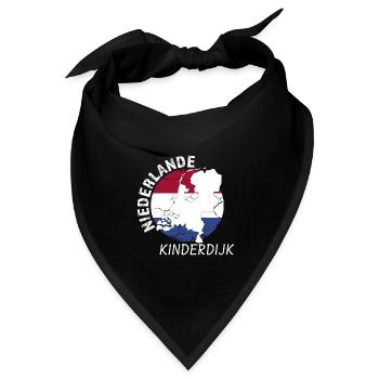 Kinderdijk - Bandana Dreieckstuch - Schwarz - Vorne