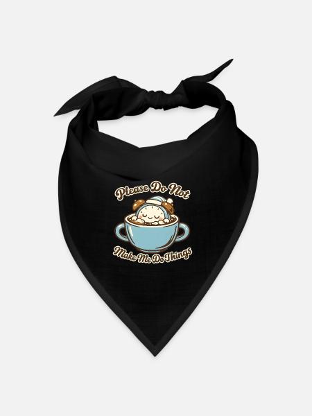 Bitte Nicht Stören: Kaffeebärchen - Bandana Dreieckstuch - Schwarz