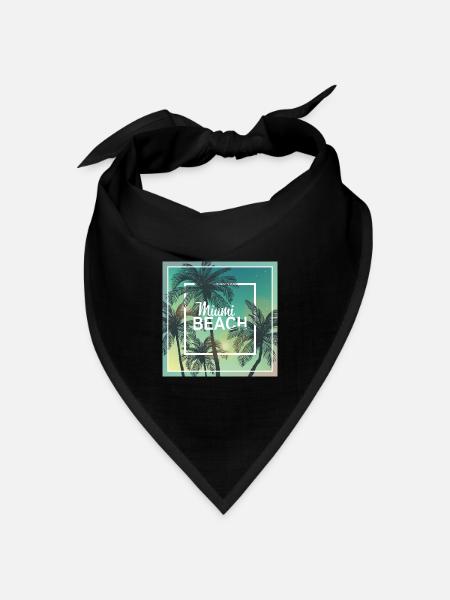 MIAMI BEACH - Bandana Dreieckstuch - Schwarz