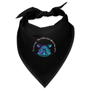 Grinsekatze - Bandana Dreieckstuch - Schwarz - Vorne