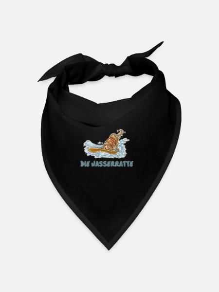 wasserratte - Bandana Dreieckstuch - Schwarz