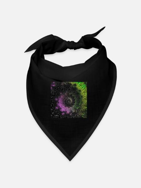 Fraktal #65_2 Mandelbrotmenge - Bandana Dreieckstuch - Schwarz