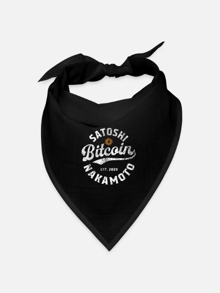 Bitcoin Satoshi Nakamoto - Bandana Dreieckstuch - Schwarz