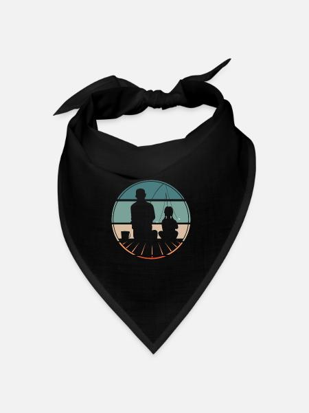 Vater Tochter - Bandana Dreieckstuch - Schwarz